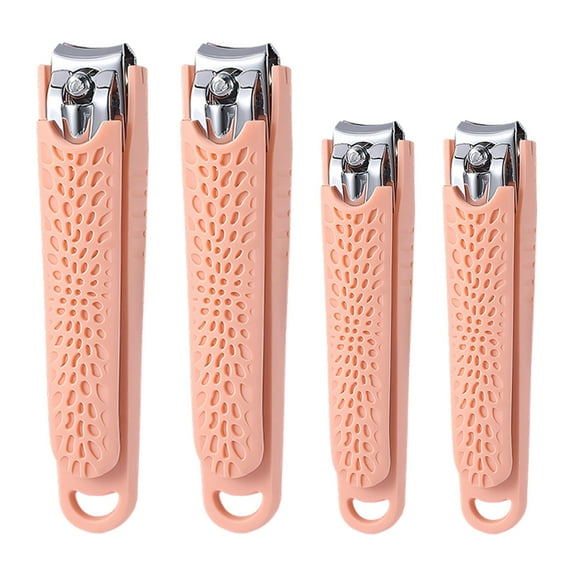FACEGA 4Pcs Nail Clippers for Women,Stainless Steel Finger Nail Clippers Adult,Portable Anti-Drop Pliers Nails Ingrown Toenail Clippers,Mix1