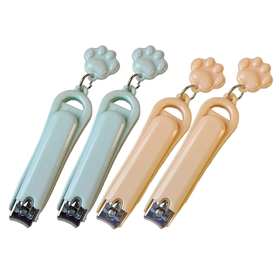 FACEGA 4Pcs Nail Clippers for Women,Stainless Steel Toenail Clippers,Cat Shape Rust Proof Nail Clippers,Mix2
