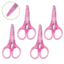 FACEGA 4Pcs Scissors All Purpose,With Protective Cover 3.5" Cute Scissors,Straight Handle Embroidery Scissors,Pink