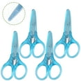 thumbnail image 1 of FACEGA 4Pcs Scissors All Purpose,With Protective Cover 3.5" Office Scissors,Pointed Adult Scissors,Blue, 1 of 7