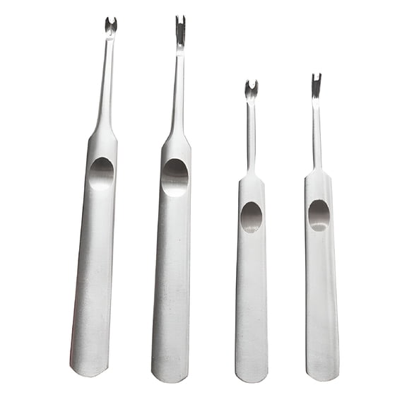 FACEGA 4pcs Stitching Groover Trimmer Slotting Machine U and V Shaped diy Hand Making Leather Tools for Leather Carving Work (Silver)