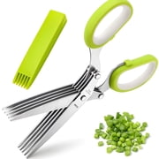 FACEGA 5-Layer Stainless Steel Multi-Function Scissors for Chopping Herbs Vegetables&Office Paper Shredding,Kitchen Scissors&Office Scissors with Time-Saving Design 10 Knives Equivalent Ergonomic