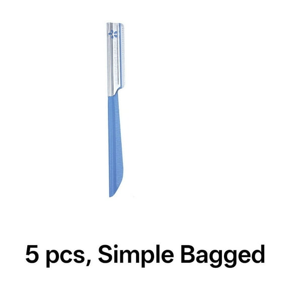 FACEGA 5 Pcs Eyebrow Razor,Anti-Slip Handle Eyebrow Trimmer,Easy Grip Beginner Friendly Womens Face Shavers,Blue