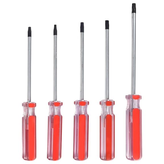 FACEGA 5 Pcs Magnetic Torx Screwdriver Set, T15 T20 T25 T27 T30 Star Bit Driver, Chrome Vanadium Repair Tools