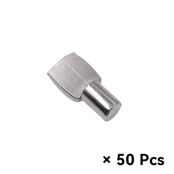FACEGA 50Pcs Shelf Pegs Rust-Resistant Cabinet Shelf Pegs Easy Install Shelf Pins,Silver