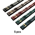 thumbnail image 1 of FACEGA 5Pcs Chop Sticks Solid Color Metal Chopsticks Retro Alloy Chopsticks Reusable,Colour Mixture, 1 of 2