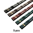 thumbnail image 1 of FACEGA 5Pcs Chopsticks Reusable,Rust-Free Metal Chopsticks,Healthy Safe Stainless Steel Chopsticks,Multicolor2, 1 of 2