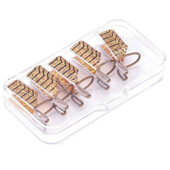 FACEGA 5Pcs Nail Extensions,Nail Art Forms,Nail Forms for Builder Gel,Gold