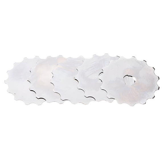 FACEGA 5Pcs Rotary Cutter 45mm Crochet Edge Skip for Sewing Fabric Leather Quilting Cutter Paper Perforating Tool