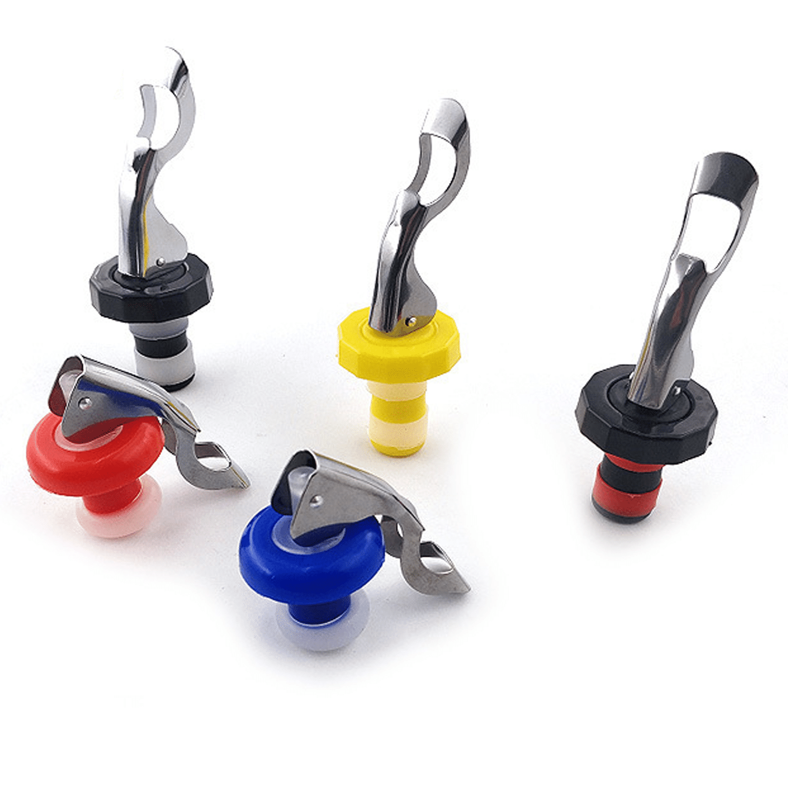 FACEGA 5Pcs Wine Stoppers Vacuum,Champagne Stopper,Wine Stopper,5 Color ...