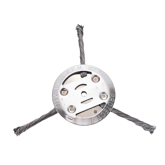 FACEGA 6-Inch Steel Wire Brush Cutter Trimmer Head,Upgraded for Less Twisted Wires,Reduced Load for Grass String Trimmer,Indestructible and Durable Metal Weed Trimmer Head - Universal Fit