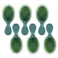 thumbnail image 1 of FACEGA 6Pcs Hair Brush Dry-Wet Ventilated Wide-Tooth Mini Brush Round Soft Massaging Fashion Round Brush,Dark Green, 1 of 3