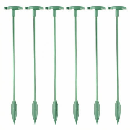 FACEGA 6Pcs Plant Stakes 10.63" Solid Fiberglass Rod Garden Stakes Leaf Safe Plant Support