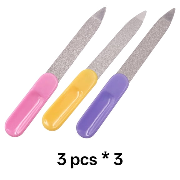 FACEGA 9Pcs Limas Para Unas Foot Tools Emery Boards for Nails Nail File Metal Nail File Style 6