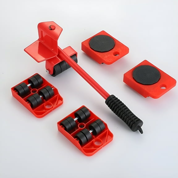 FACEGA Appliance Mover,Furniture Appliance Lifter Movers Tool with Wheels,Furniture Sliders for Hardwood Floors,For Safe and Easy Moving of Couches Sofas Refrigerators (Red)