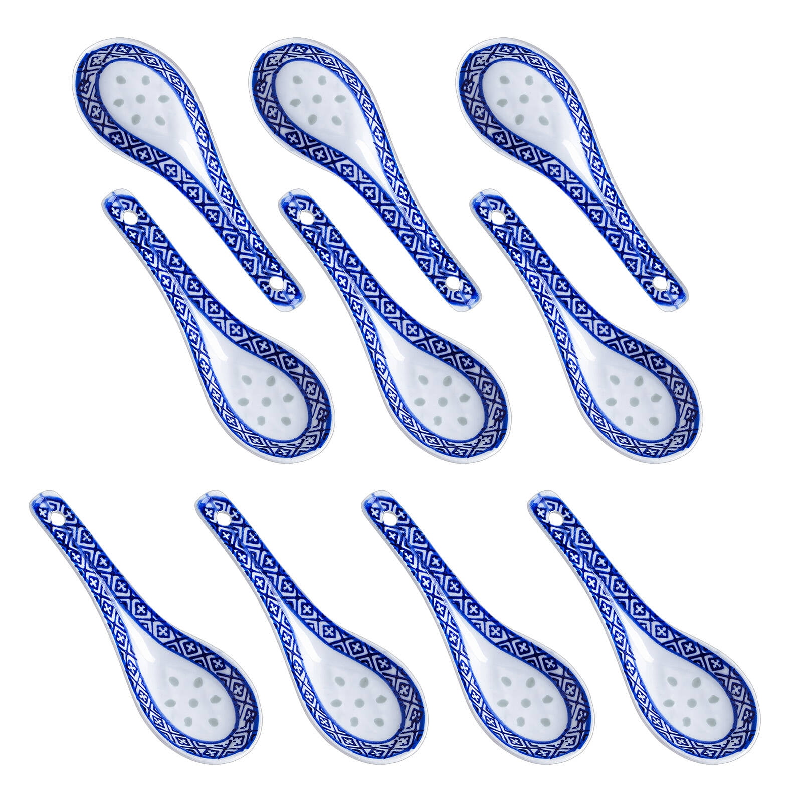 FACEGA Asian Soup Spoon,Exquisite Chinese Soup Spoon,Durable Ceramic ...