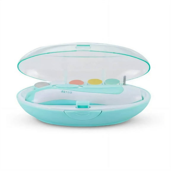 FACEGA Baby Nail Trimmer Electric,Six-In-One Baby Nail Grinder,35 Decibels Quiet and Low Vibration Nail File,Blue