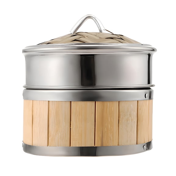 FACEGA Bamboo Steamer Basket,Natural and Handwoven,Perfect for Dumplings,Vegetables,and More,Compact Design for Easy Storage and Traditional Kitchen Aesthetic,5"