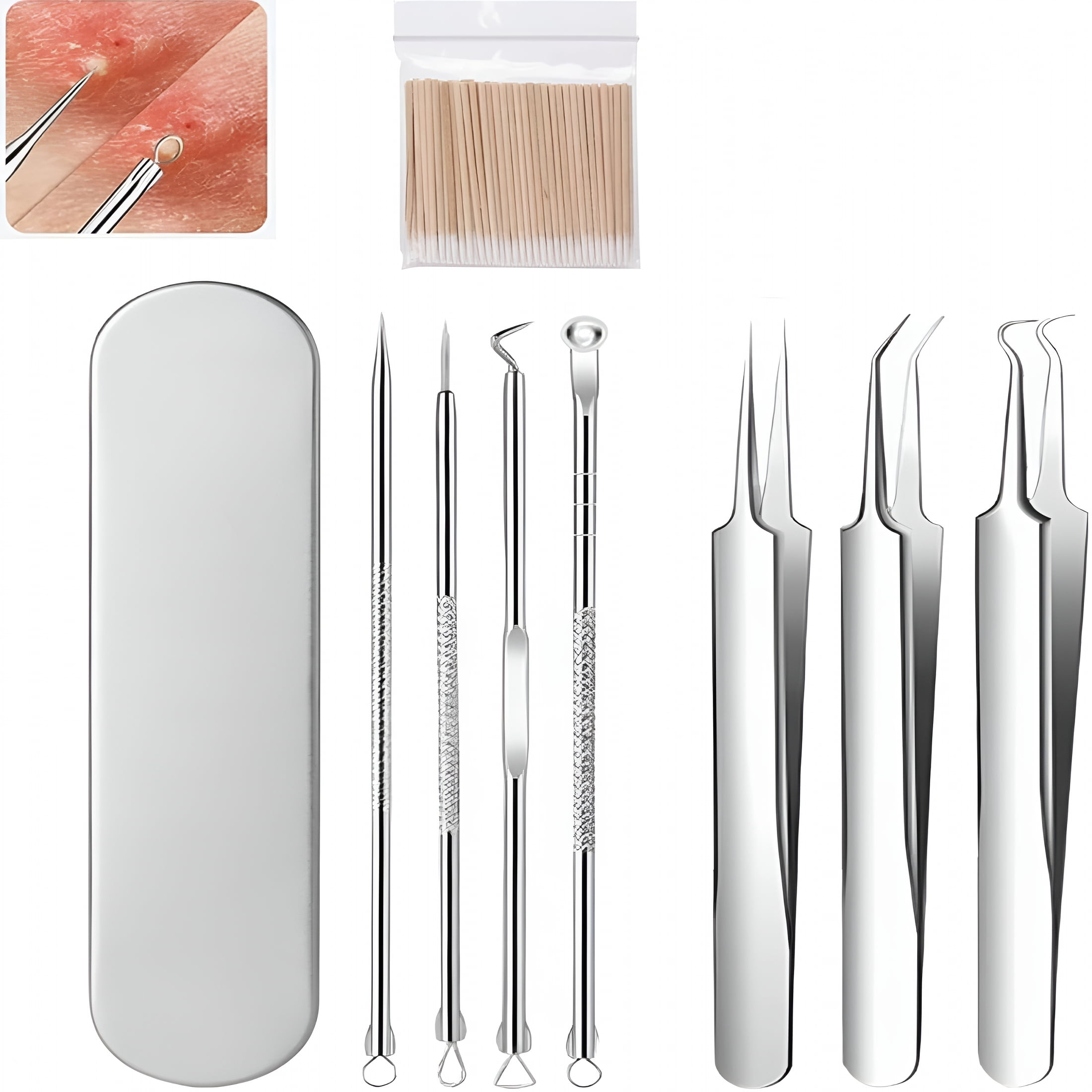 FACEGA Blackhead Tools, Tweezers, Blackhead Remover, Stainless Steel ...