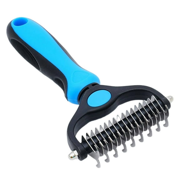 FACEGA Cat Brush for Shedding,Efficient De-Shedding Brush Dog Brush,Comfortable Grooming Tool Dog Grooming Supplies,Blue