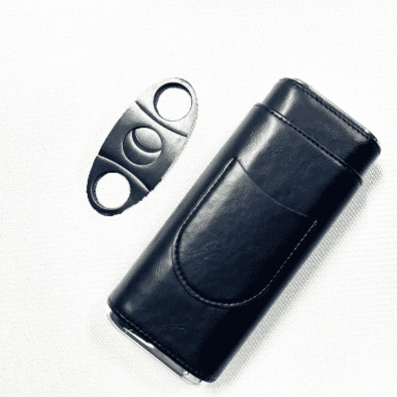 FACEGA Cigar Case Cortex Cigar Holder Moisture Proof Cigar Travel Case,Style 8