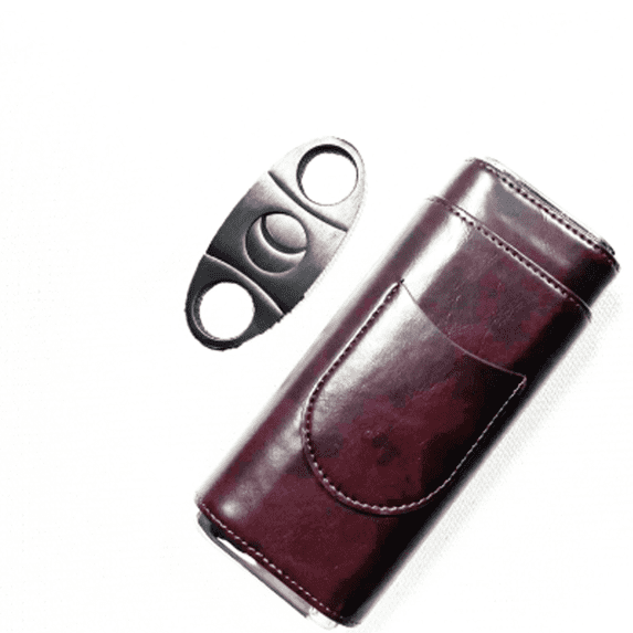 FACEGA Cigar Case Cortex Cigar Holder Moisture Proof Cigar Travel Case,Style 9