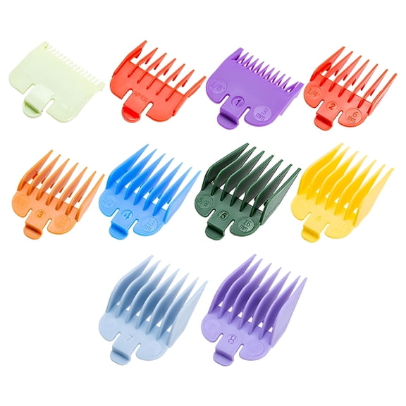 FACEGA Color Coded Combs Replacement Set of 10 for Professional Hair Clippers