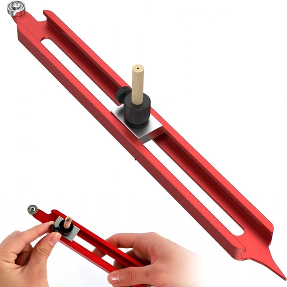 FACEGA Contour Gauge Scribe Tool,Precise Profile Scribing Ruler with Adjustable Pencil Holder,Aluminum Alloy Woodworking Edge Corner Measuring Profile Duplicator Contour Gauge for Tiles Carpenter