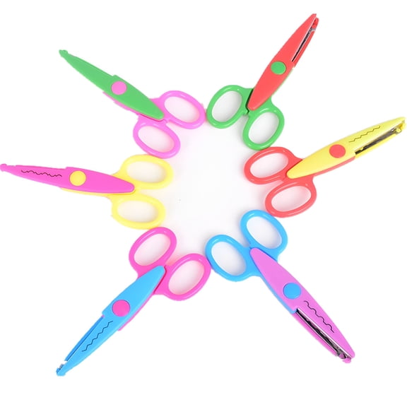 FACEGA Craft Scissors - 6X Random Decorative Border Scissors Scallop Wavy Fancy Pinking Paper Shears Diy,Home Essentials