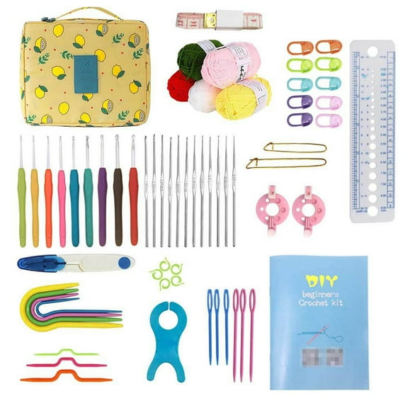 FACEGA Crochet Kit,Crochet Accessories,Knitting Accessories,Yellow Lemon