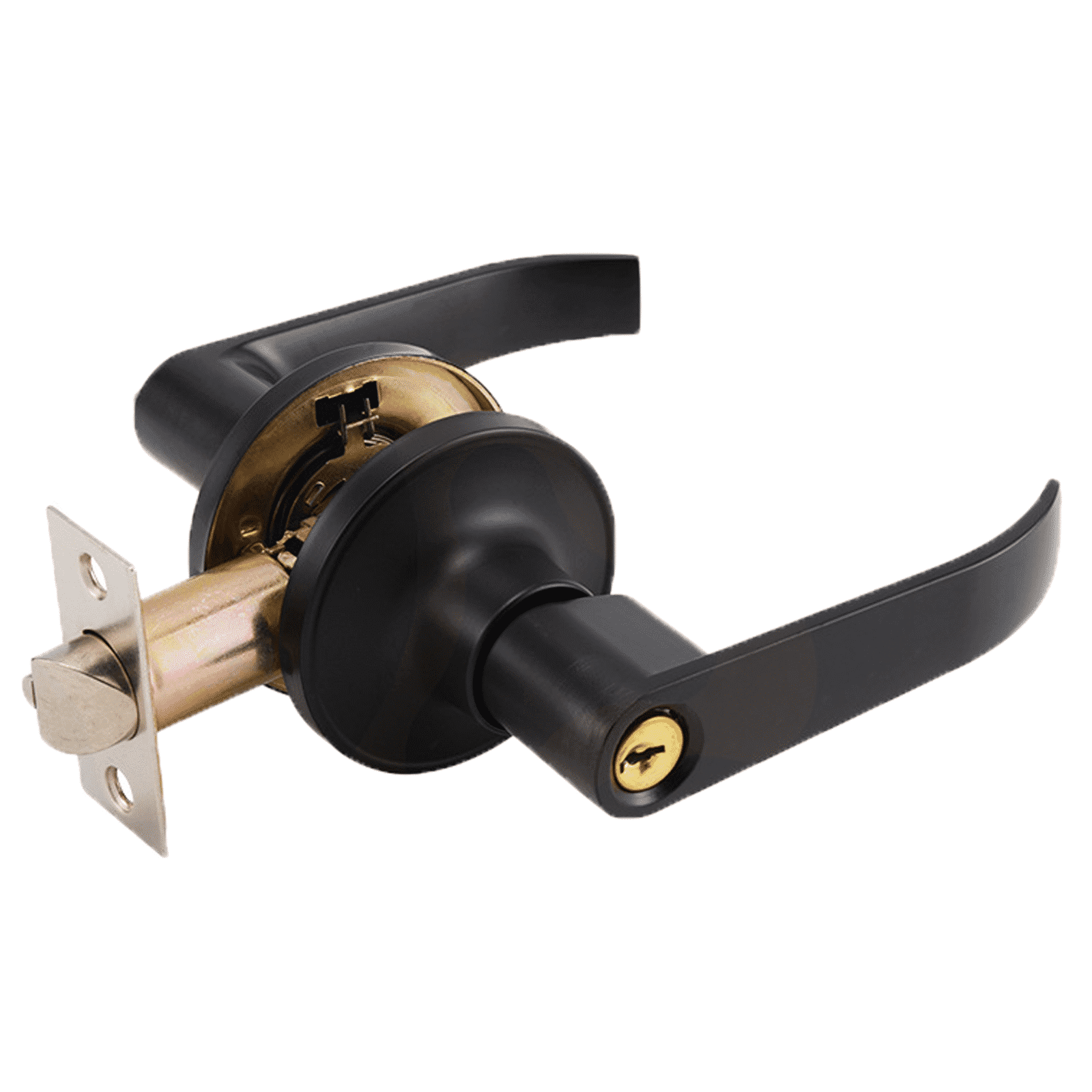 FACEGA Door Knob Door Knob with Lockms Door Handle,Black