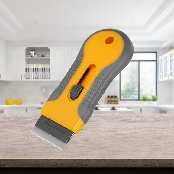 FACEGA Double Edged Plastic Razor Blade Scrapers Knife with Contoured Grip for Scraping Labels and Decals Sticker From Glass,Windshields and Auto Window Tint Vinyl Tool Application