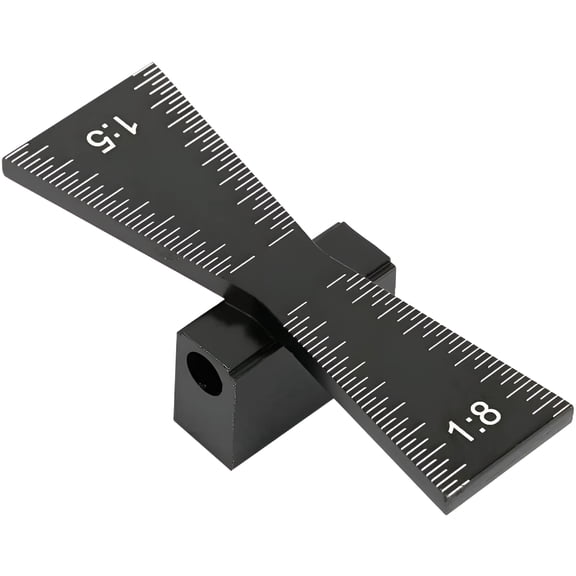 FACEGA Dovetail Marker Gauge with Hinge Rule, Aluminum Woodworking Jig for Hand Cut Joints, DIY Carpentry Tool
