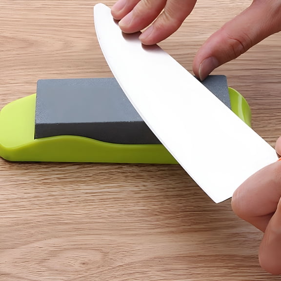 FACEGA Dual Sided Knife Sharpening Wet Stone, Natural Whetstone with Non-Slip Base, Oil Sharpening Stone for Kitchen Knives, Outdoor Camping, and Craftsman Tools