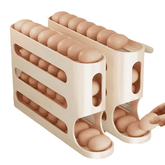 FACEGA Egg Holder Easy to Clean Fridge Organizer Multi-Layer Design Egg Container for Refrigerator,Style 8