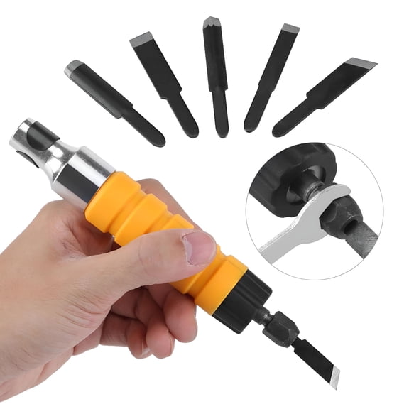 FACEGA Electric Woodworking Carving Chisel Engraving Knife Tool with 5 Blades and 1 Wrench,Carving Chisel,Woodworking Carving Tool