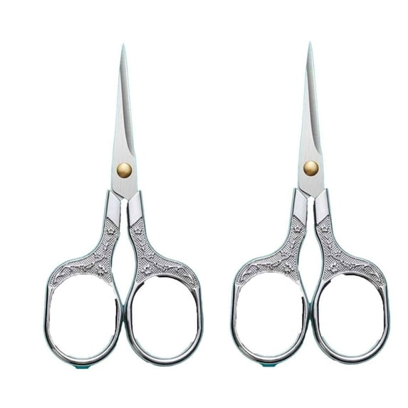 FACEGA Embroidery Scissors,Curved Handle Safety Scissors,Easy Grip Craft Scissors,Precise Operation Small Scissors,