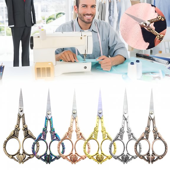 FACEGA Embroidery Scissors,Small Sharp Pointed Sewing Scissors for Craft Cross Stitch Needlework Artwork Knitting Thread Yarn Detail Cutting Tools,4.6in Little Bronze Bird Scissor