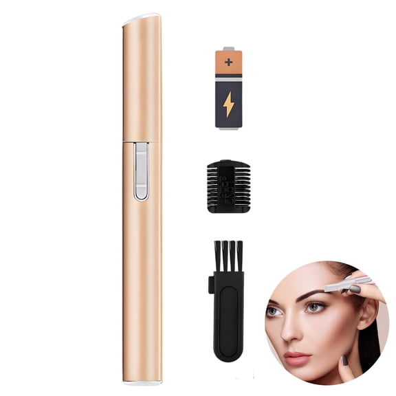 FACEGA Eyebrow Razor,Electric Eyebrow Razor Facial Razor,Beginner Friendly Easy Operation Razors for Women,Gold