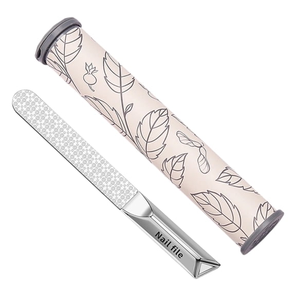 FACEGA Fingernail Files,Dual-Sided Coarse and Fine Grit Surface Metal Nail Files for Women,Includes Storage Barrel Case Nail Tech Supplies Nail Tools