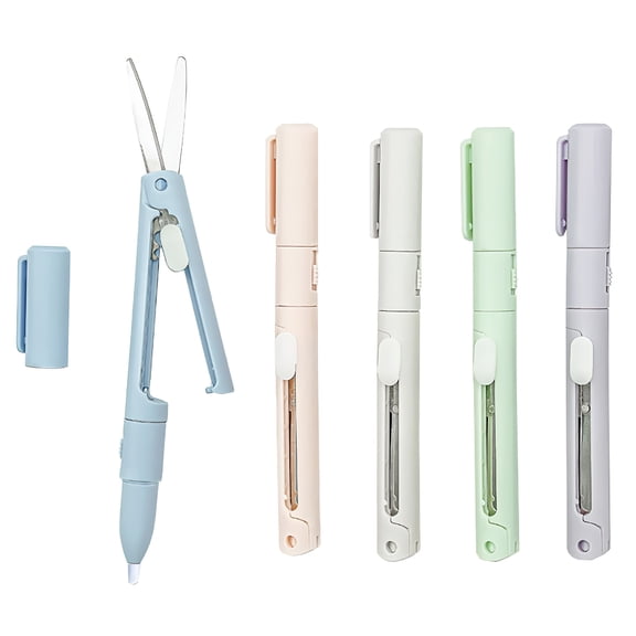 FACEGA Folding Pen Scissors Student Art Cutting Tools Small Paper Cutting Mini Scissors Manual Ceramic Penknife