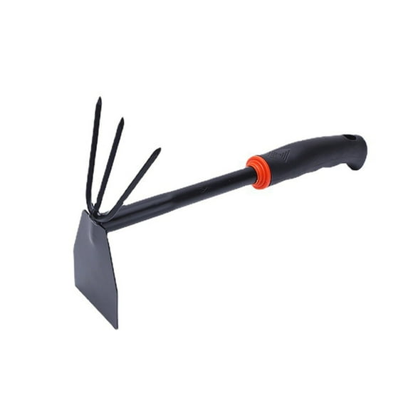 FACEGA Garden Tools,Heavy Duty Dual-Head Garden Hoe and Rake,Rust-Resistant Carbon Steel Gardening Tool with Ergonomic Handle