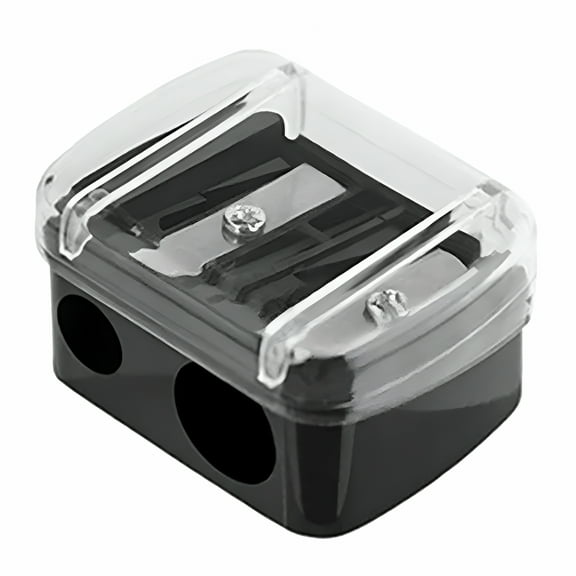 FACEGA Hand Pencil Sharpener for Eyeliner, Lip Liner, and Cosmetic Pencils, Double Hole Design, Plastic