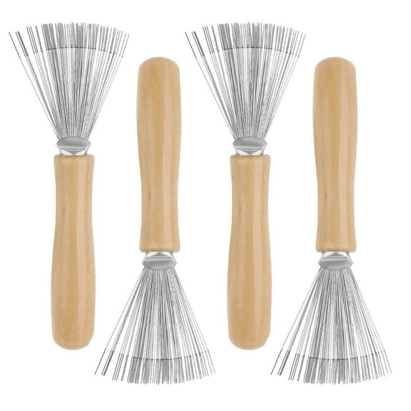 FACEGA Hair Brush Cleaning Anti-Static Anti-Fouling Hair Brush Cleaner Comfortable Rounded Brush Cleaner,Beige