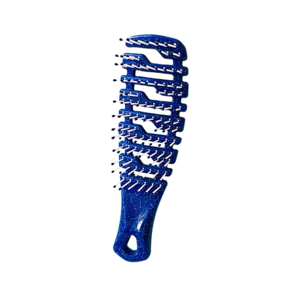 FACEGA Hair Brush Louvered Dry-Wet Bent Wide Tooth Comb Anti-Static Ergonomic Head Massager Scalp,Blue