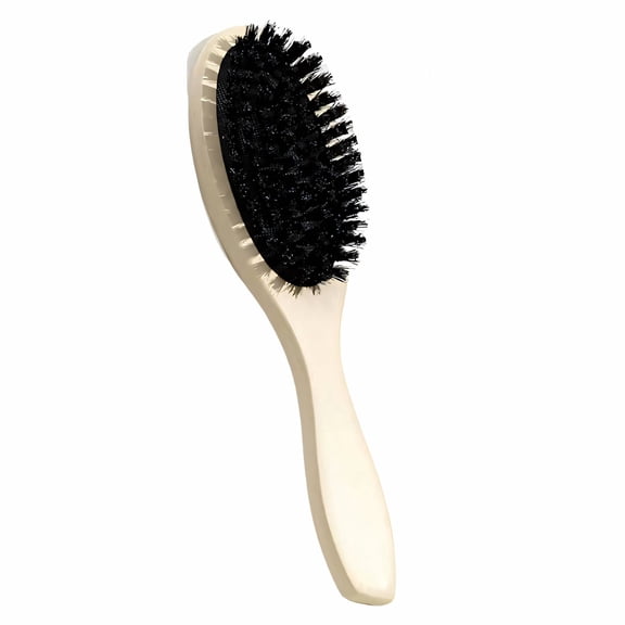 FACEGA Hair Brush Portable Gentle Boar Brush Elegant Bristle Hair Brush,Beige