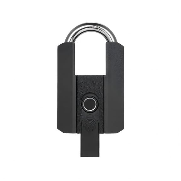 FACEGA Heavy Duty Fingerprint Padlock with Key, IP67 Waterproof Smart Lock, 50 Fingerprint Capacity, USB Rechargeable Biometric Security for Warehouse Gate, Shed, Truck