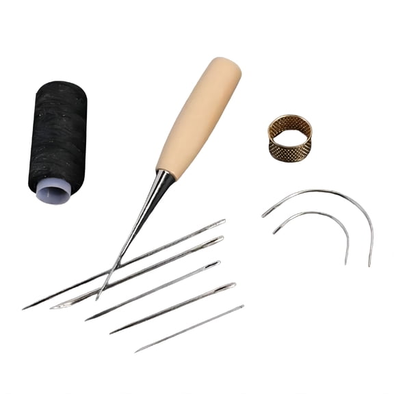 FACEGA Heavy Duty Hand Sewing Needles Set - 10 Needles for Upholstery,Leather,Carpet Canvas Repair,Embroidery & Crewel Needles