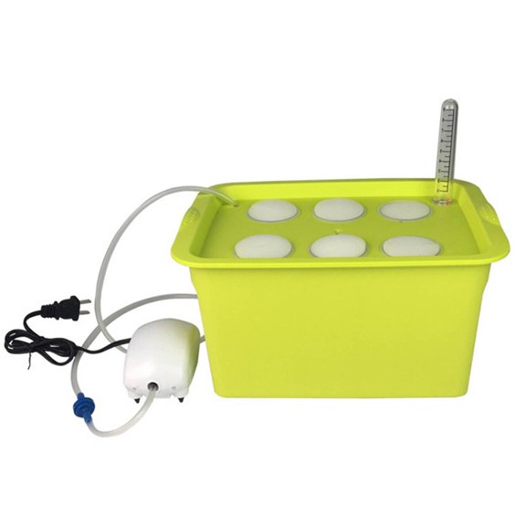 FACEGA Hydroponics Growing System Kit,Secure Water Level Hydroponics,Easy Maintenance Healthy Growth Indoor Garden,Yellow