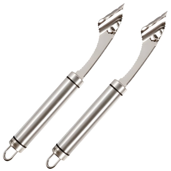 FACEGA Jalapeno Pepper Corer Tool,Set of 2,Stainless Steel Handle,Serrated Blade,Easy Seed Removal for Kitchen and Barbecue Pepper Seed Corer